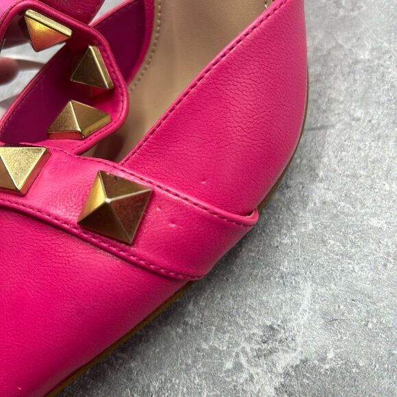 Steve Madden Audra Pink Pointed Closed Toe Ankle Strap Detailed Heeled Sandals S - Picture 11 of 14